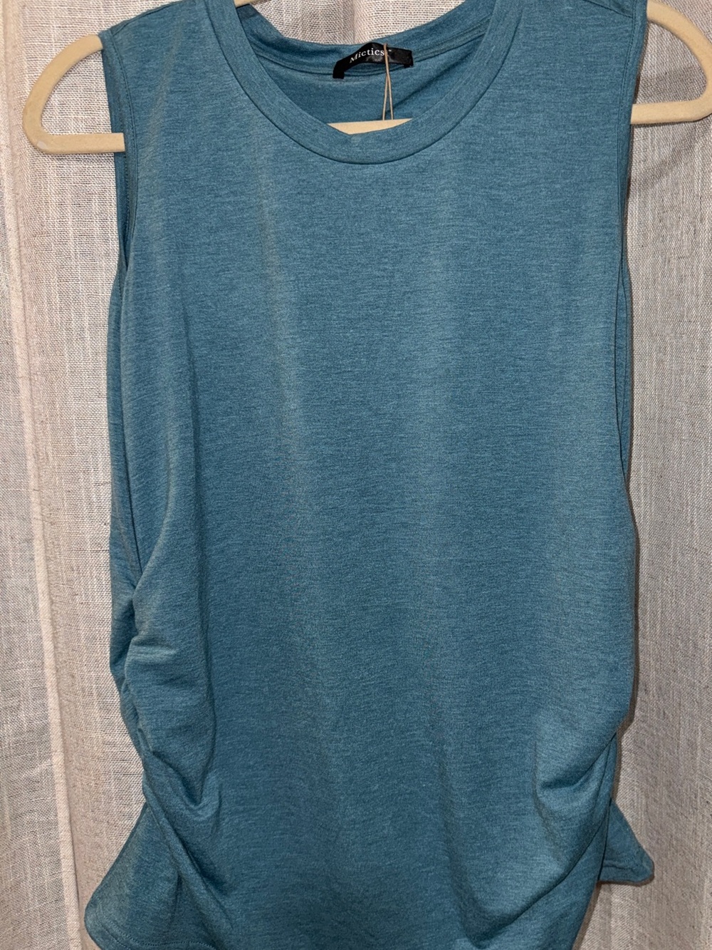 Micticsi Teal Sleeveless Crewneck Tank Top